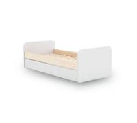 Cama doble juvenil misty breeze blanco - oak soft 205,4 x 65 x 102 cm