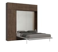 Cama doble Kentaro con estructura de soporte - Armario superior - Armario superior sobre estructura de soporte - Cama abatible