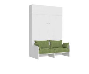 Cama doble plegable Kentaro de 160 cm con sofá y mueble de pared