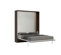Cama doble plegable vertical Kentaro Nogal - Itamoby