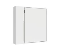 Cama doble plegable vertical Versia 160 con armario de 1 puerta izquierda Blanco - Itamoby