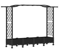 Cama elevada con trellis y techo 207 x 40 x 129 cm PP