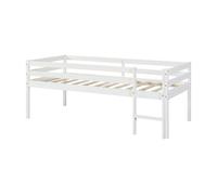 Cama elevada para niños siikalatva madera de pino 90 x 200 cm - blanco [en.casa]