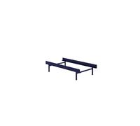 Cama Estructura de Cama 90 cm con Patas Altas Azul Cobalto