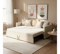 Cama Extensible 90/180x200 cm,Sofa Cama 2 Plazas,Sofa Camas Nido para Dormitorio y Sala de Estar,Cama Individual/Doble con somier,Tejido Aterciopelado, sin colchón