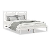 Cama Extralarga Sin Colchón Madera Maciza Blanca 160x220 Cm Vidaxl