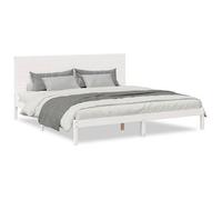 Cama Extralarga Sin Colchón Madera Maciza Blanca 180x220 Cm Vidaxl