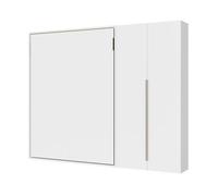Cama Francesa Vertical Con Sofá Escamoteable Versia Sofà 140 Con Armario Derecho 2 Puertas Blanco