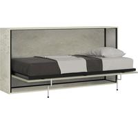 Letto a scomparsa singolo orizzontale Kando con materasso Cashmere