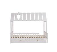 Cama infantil 120x200 cm con cama nido 120x190 cm - en madera de pino y mdf - blanco