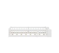 Cama infantil 90x200cm - madera de pino, almacenaje abierto, estantes, caja abatible - blanco