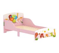 Cama infantil AIYAPLAY, cama infantil para suelo, diseño de animales, 140x70 cm con paneles protectores laterales superiores y somier de láminas Rosa