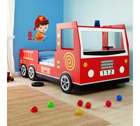 Cama infantil coche de bomberos de madera 200x90cm