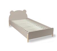 Cama infantil de oso beige 90 x 190 cm con somier incluido