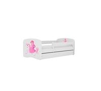 Cama Infantil Kocot De 160 X 80 Cm Con Cajón Y Colchón Babydreams Princess En Color Caballo Blanco