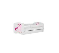 Cama Infantil Kocot De 160 X 80 Cm Con Cajón Y Colchón Babydreams Unicorn Pink