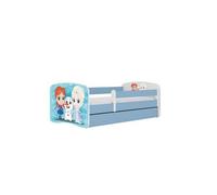 Cama Infantil Kocot Kids De 180 X 80 Cm Con Cajón Y Colchón Babydreams Frozen Land Azul