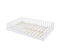 Cama infantil tanna con barandilla 120x200 cm - blanco [en.casa]