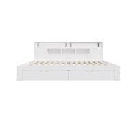 Cama infantil tipo daybed 90x200 - individual multifuncional con cajones, estantería y almacenamiento - blanco