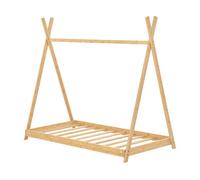 Cama infantil vimpeli tipi indio bambu 90 x 200 cm - madera natural [en.casa]