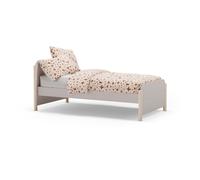 Cama juvenil con cabecero en beige y oak soft 92x200 cm misty dawn beige - oak soft 200 x 70 x 92 cm