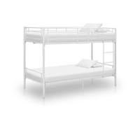 Cama Litera De Metal Blanca 90x200 Cm Vidaxl