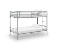 Cama Litera De Metal Gris 90x200 Cm Vidaxl