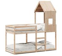 Cama Litera Sin Colchón Madera Maciza De Pino 90x200 Cm Vidaxl