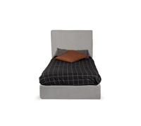 Cama más cabecero roler lunea 95x110x205cm beige - conforama