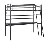 Cama mezzanine "alona" - 90 x 190 cm - negro