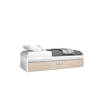 Cama nido 190x90cm mood, blanco y marrón - conforama