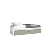 Cama nido 190x90cm mood blanco y verde - conforama