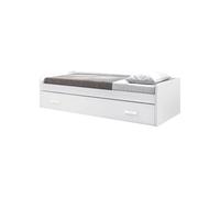 Cama nido alumbre con cajonera blanco 53,7x190x98,2 cm