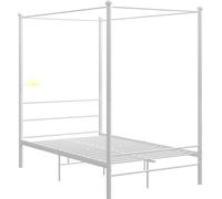 Cama nido blanca de metal, 120x200 cm