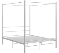 Cama nido blanca de metal, 160x200 cm