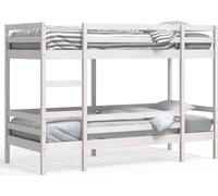 Cama nido blanca vidaXL, 90x190 cm, madera maciza de pino