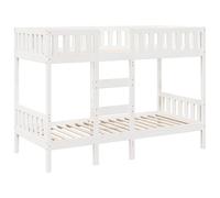 Cama nido blanca vidaXL, 90x190 cm, madera maciza de pino