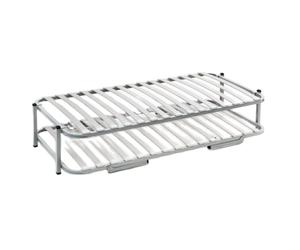 Cama Nido Canguro Metálica Reforzada con Somier Superior e Inferior | Estructura de Acero, Láminas de Madera y Ruedas de Arrastre | Ahorro de Espacio | Grupo Mamapla