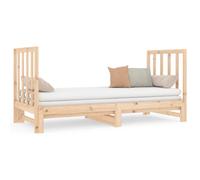 Cama nido de día, extensible, 2 plazas (90x190 cm), madera maciza de pino