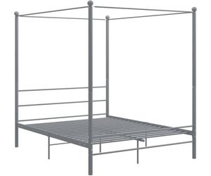Cama nido gris de metal, 160x200 cm