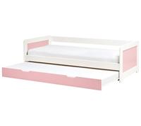 Cama nido infantil deslizante de madera de pino rosa 90 x 200 cm Gravelines