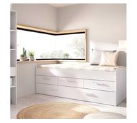 Cama nido leka 2 colchones 3 cajones blanco 68x194x95 cm
