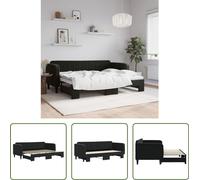 Cama nido "Living Store" extensible, color , 80x200 cm, tapizada en terciopelo