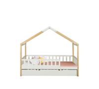 Cama nido wood madera maciza 90x190cm blanco natural 201 cm