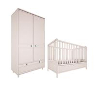 Cama nido y armario 2 puertas wood luck gabriel 70x140 - cashmere