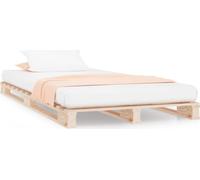 Cama plataforma de madera maciza de pino, 75x190 cm (vidaXL)