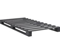 Cama plataforma de madera maciza de pino, color gris, 90x200 cm (vidaXL)