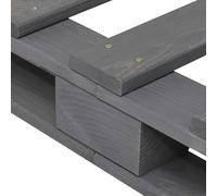 Cama plataforma de madera maciza de pino, color gris, tamaño 180x200 cm (vidaXL)