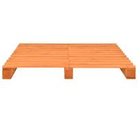 Cama plataforma de madera maciza de pino, color marrón, tamaño 120x200 cm (vidaXL)