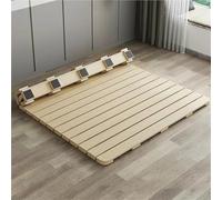 Cama plegable de madera maciza transpirable con marco de futón, palé de listones de tatami, ahorra espacio, fácil almacenamiento para dormitorio